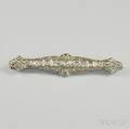 Art Decostyle 14kt White Gold and Diamond Bar Pin