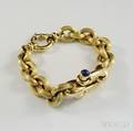 Bicolor 14kt Gold and Lapis Bracelet