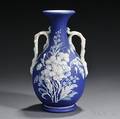 Wedgwood Freeform Relief Dark Blue Jasper Dip Vase