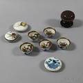 Group of Chinese Seal Paste Boxes and Japanese Cups