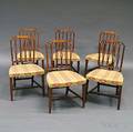 Set of Six Federalstyle Mahogany Dining Chairs