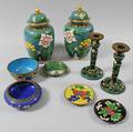 Nine Cloisonne Items
