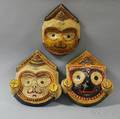 Three Indian Papiermache Masks