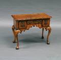 Queen Annestyle Inlaid Fruitwood Veneer and Oak Dressing Table