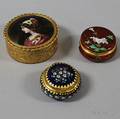 Three European Giltmetal and Enameled Covered Boxes