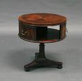 William IVstyle Inlaid Mahogany Drum Table