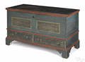 Lancaster Pennsylvania painted poplar dower chest dated