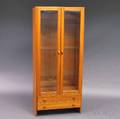 Danish Midcentury Modern Glazed Twodoor Cabinet