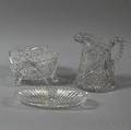 Three Pieces of Colorless Cut Glass