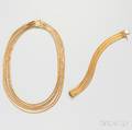 18kt Gold Necklace and Bracelet Retailed by Cartier