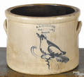 Massachusetts fourgallon stoneware crock 19th c