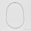 18kt White Gold and Diamond Riviere Necklace