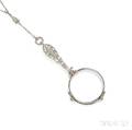 Art Deco Platinum and Diamond Lorgnette
