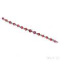 Platinum Star Ruby and Diamond Bracelet
