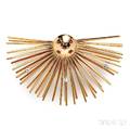 Retro 14kt Gold Sputnik PendantBrooch
