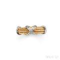 18kt Gold and Diamond Rope Ring Schlumberger Tiffany amp Co