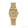 Gentlemans 18kt Gold Oyster Perpetual DayDate Wristwatch Rolex