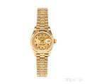 Ladys 18kt Gold Oyster Perpetual Datejust Wristwatch Rolex