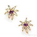 18kt Gold and Amethyst Fireworks Earclips Tiffany amp Co