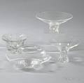 Four Colorless Glass Bowls