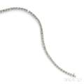 Platinum and Diamond Line Bracelet
