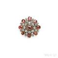 Antique Ruby and Diamond Brooch