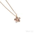 18kt Rose Gold and Amethyst Tiffany Sparklers Flower Pendant Tiffany amp Co