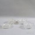 Four Colorless Cut Glass Bowls