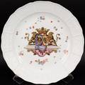 Porcelain Charger with Heraldic Motif Marked