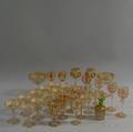 Approximately Twentynine Pieces of Mostly Gilt Glass Stemware