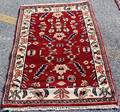 Hand Woven Kashan Throw Rug