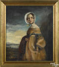 Continental oil on canvas portrait of a woman