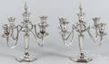 Pair of silverplated candelabra