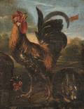 School of Melchior de Hondecoeter Dutch 16361695 Roosters and a Rabbit