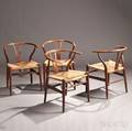 Four Hans Wegner 19142007 Wishbone Chairs