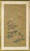 Oriental watercolor scroll