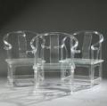 Three Clear Quan Chairs by JinR from the Green T House Series