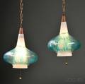 Two Midcentury Modern Hanging Lamps
