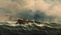 Franklin Dullin Briscoe American 18441903 Boat on Rough Seas