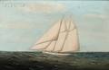 Clement Drew American 18061889 Schooner Under Full Sail