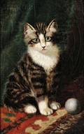 Sidney Lawrence Brackett American 18521910 Portrait of a Tiger Kitten