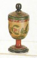 Lancaster County Pennsylvania painted saffron cup by Lehn ca 1880