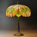 Mosaic Glass Egyptian Revival Table Lamp Attributed to Gorham