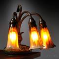 Tiffany Studios Threelight Piano Lamp