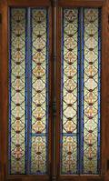 Two Arts  Crafts Stained Glass Doors
