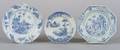 Three Delftware Blue and White Plates