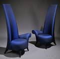 Two Contemporary La Diva Highback Lounge Chairs