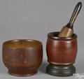 Painted mortar and pestle 19th c