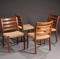 Four JL Moller Side Chairs