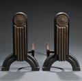Pair of Art Deco Andirons